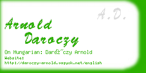 arnold daroczy business card